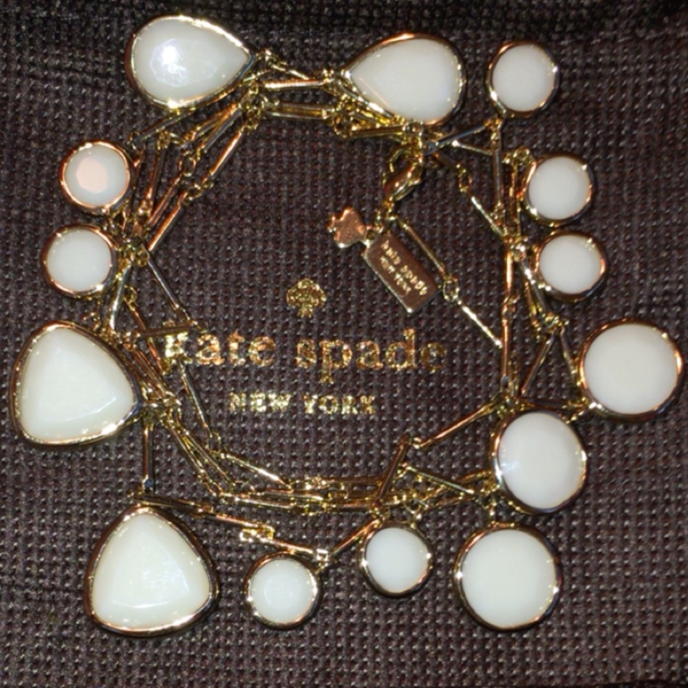Kate Spade Twinkle Lights Wrap Necklace in  White